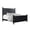 Black, variant on Taran Designs Monte Floral Carved Solid Wood King Panel Bed in White