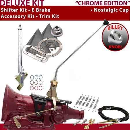 American Shifter 4L60E Shifter Kit Chrome 16 in. E Brake Cable Clamp Trim Kit for F2929