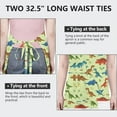 thumbnail image 6 of Rainbow Dinosaurs Tiny Plants Apron-Garden Aprons for Women with Pockets-Cotton Linen Waterproof Kitchen Cooking Gardening Aprons Adjustable for Kitchen,Cooking,BBQ and Salon 33x27 Inch, 6 of 7
