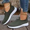 thumbnail image 2 of Sneakers for Women Knit Mesh Lightweight Orthopedic Shoes Casual Antislip Soft Sole Slip on Walking Shoes Breathable Daily Workout Athletic Shoes Green Size 9, 2 of 5