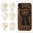 thumbnail image 4 of Case Yard Wooden Case for iPhone-X Soft TPU Silicone cover Slim Fit Shockproof Wood Protective Phone Cover for Girls Boys Men and Women Supports Wireless Charging Peaky Eye Design, 4 of 7