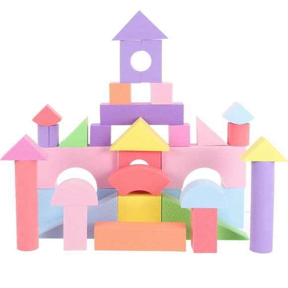 52 Pcs Blocs de Construction Jouets Blocs Empilables Blocs Éducatifs pour Tout-Petits