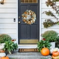 thumbnail image 6 of Thanksgiving Fall Wreath, Eucalyptus Berries Pumpkins Lamb Ears Leaves Autumn Wreaths for Front Door, Fall Decor, Porch Wall, Home Outdoor Holiday Decorations Wreath for Autumn, 6 of 7