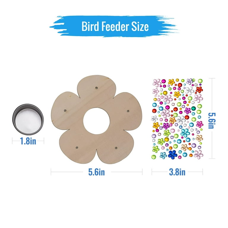 Kids Arts and Crafts Bird Feeders for Outside, 2-Pack DIY Wooden Paint –  Soyeeglobal