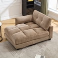 thumbnail image 2 of Sleeper Sofa Couch Bed, Oversized Chaise Lounge Chair Cozy Cloud Couch (Brown), 2 of 11