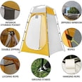thumbnail image 2 of Portable Pop Up Privacy Shower Tent Spacious Changing Room for Camping Hiking Beach Toilet Shower Bathroom Yellow, 2 of 7
