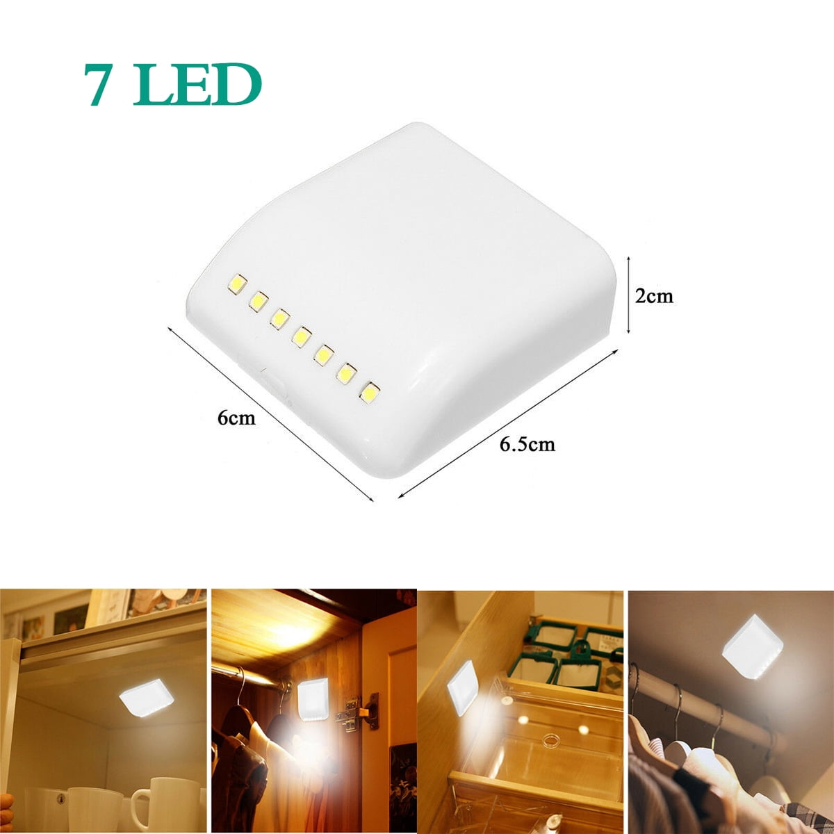 LED Lights Sensor Night Lamp Inner Hinge Wardrobe Drawer Battery Powered W/A 