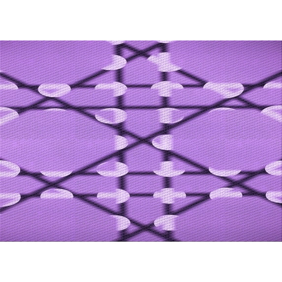 Ahgly Company Indoor Rectangle Patterned Violet Purple Area Rugs, 2' x 4'