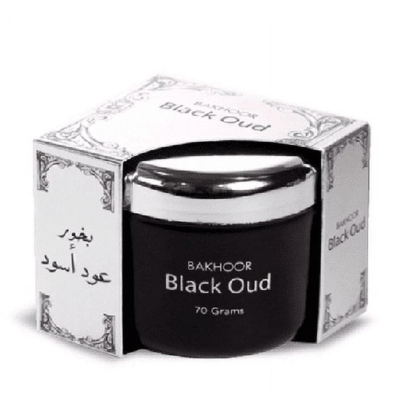Bakhoor Black Oud 70 gm Incense by Hamidi Home Fragrance Natural Hand Dipped Best Wood Scent Use with Mabkhara - Not Included