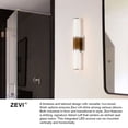 thumbnail image 6 of Zevi - Light Black And Lacquered Brass Brass Industrial / Transitional - LED Steel Wall Sconce, 6 of 16