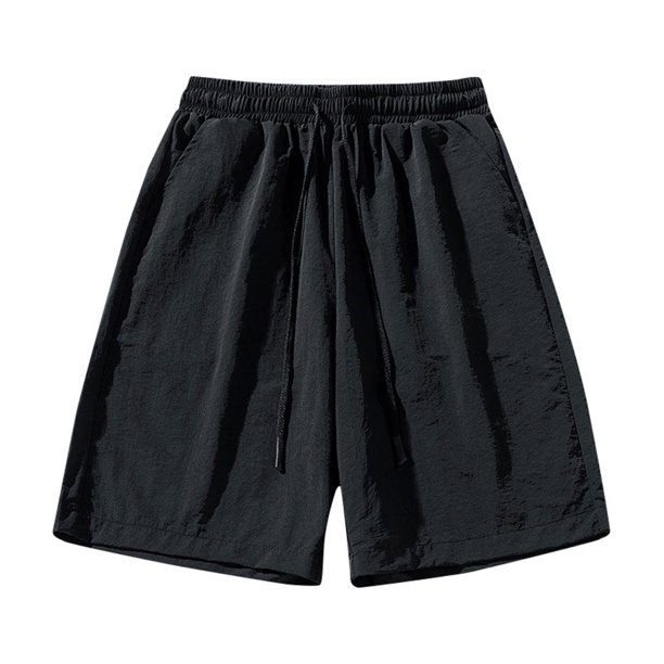 pstuiky Pantalones cortos de gimnasio para hombre, Pantalones cortos de verano para hombre, informales y cómodos, con bolsillo y cintura elástica y cordón ajustable. Pantalones cortos cargo