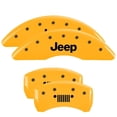 thumbnail image 2 of MGP 4 Caliper Covers Engraved Front & Rear MOPAR Yellow finish black ch Fits select: 2014-2016 JEEP PATRIOT SPORT, 2016 JEEP COMPASS LATITUDE, 2 of 6