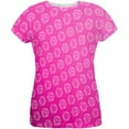 thumbnail image 1 of D20 Gamer Critical Hit and Fumble Pink Pattern All Over Womens T Shirt Multi SM, 1 of 2