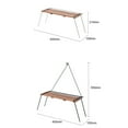 thumbnail image 3 of Outdoor Camping Rack Practical 304 Stainless Steel and Sabilli Wood Folding Table Family Picnic Hiking Storage Rack Potable A-Table, 3 of 6