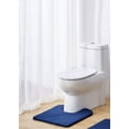 thumbnail image 2 of WPM Soft & Cozy Bath Rugs U-Shaped Non-Slip Navy Memory Foam Contour Mat, 20" x 24", Absorbent, 2 of 3