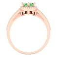 thumbnail image 4 of 2.48 ct Brilliant Marquise Cut Green Zircon 18K Rose Gold Halo Solitaire with Accents Engagement Bridal Wedding Ring Band Set size 6.5, 4 of 7