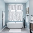 thumbnail image 3 of Blue Coral Coastal Kitchen Curtains Sets for Windows 24 Inch Length, Vintage Starfish Conch Nautical Rod Pocket Window Treatments Tier Curtains and Valances Set for Bedroom/Bathroom, 3 of 8