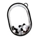 thumbnail image 2 of Estuche para guardar minifiguras, bolsa transparente de PVC para exhibir muñecas, cierre de cremallera, ideal para coleccionistas. Negro L con bolas, 2 of 9