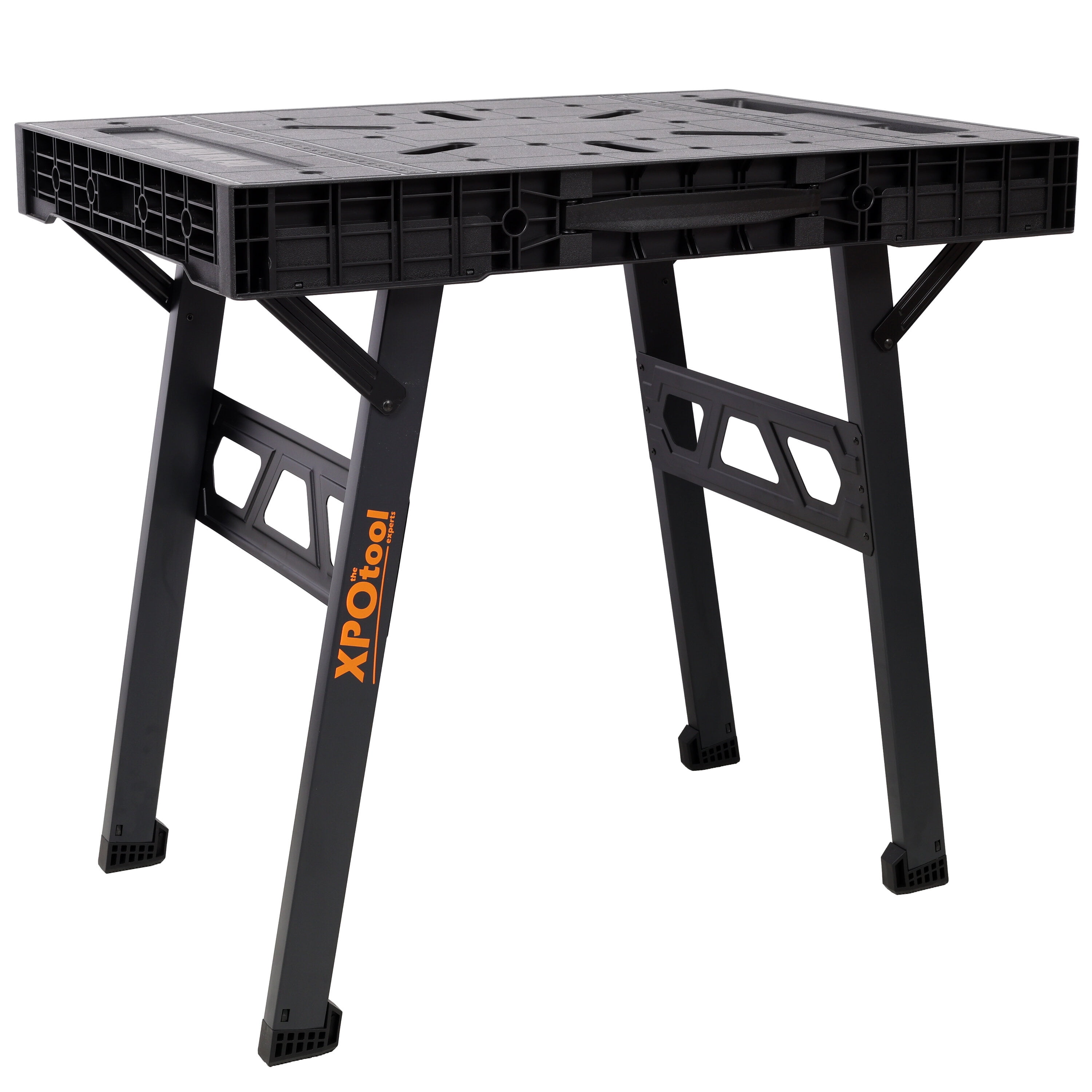 Foldable Workbench - 1650 LBS Capacity Portable Workstation for Garage & Workshop (Black)