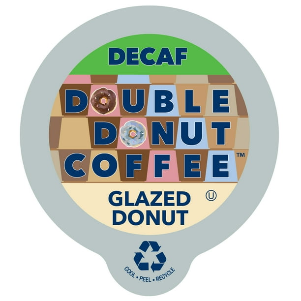Double Donut, Decaf Glazed Donut Flavored Coffee KCups, 80 Ct