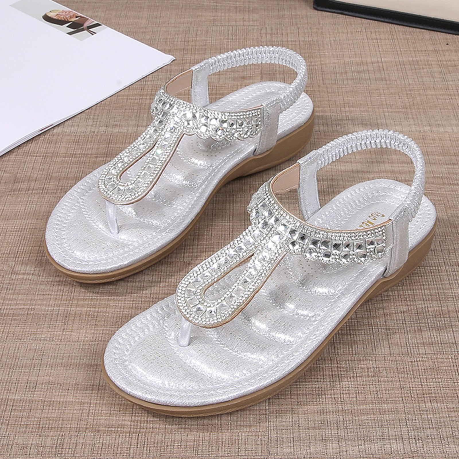 Buy Silver Flat Sandals for Women by Mochi Online | Ajio.com