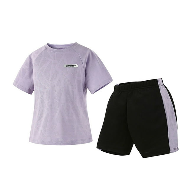 DecSea Kids' Quick-Dry Sport Set, Active Wear Tee & Athletic Shorts