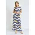 thumbnail image 6 of Chevron Short Sleeve Maxi Dress | S-3X, 6 of 14