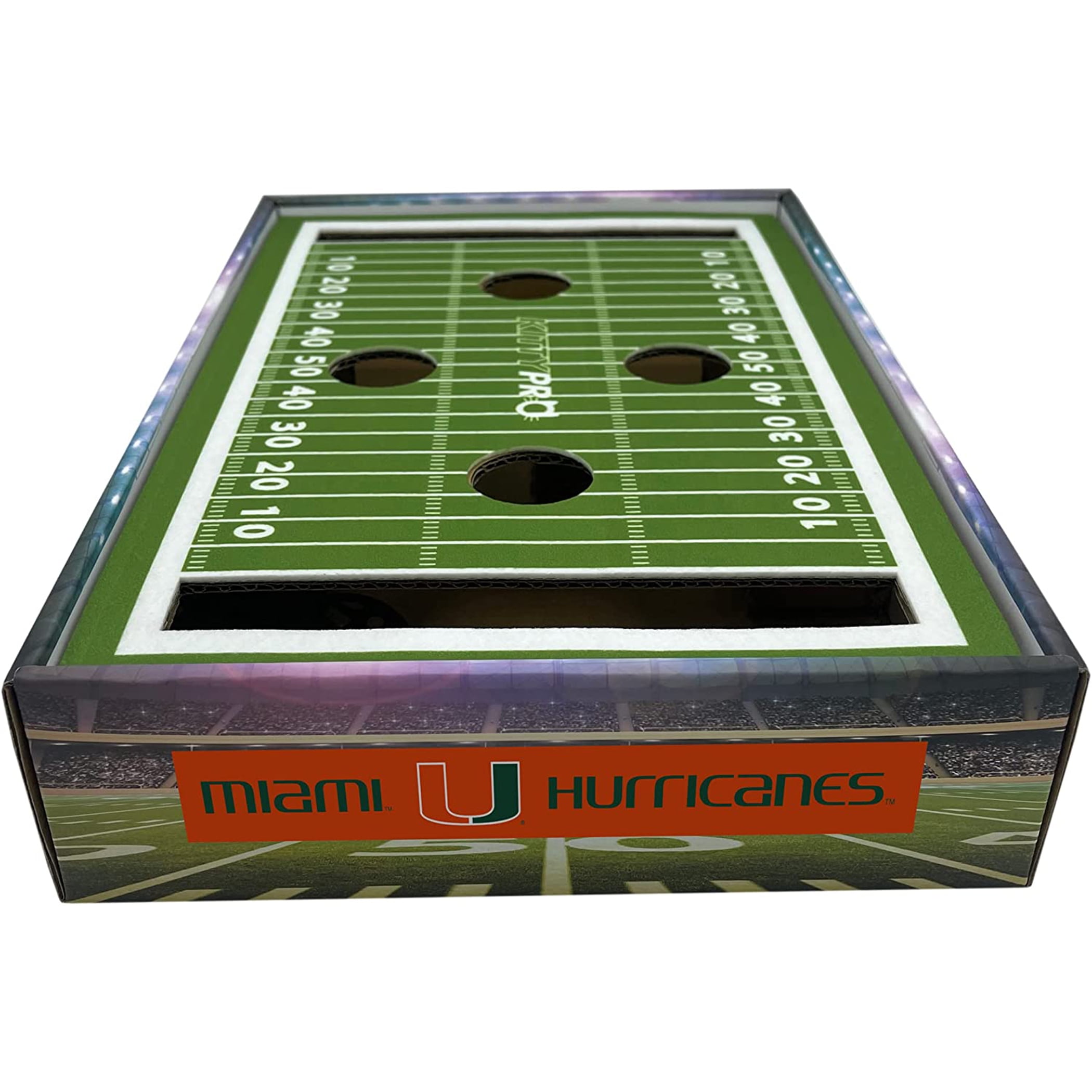 Pets First NCAA Cat Scratcher Box Football Field Designed Cat Scratcher & Lounge