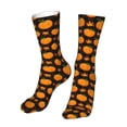 thumbnail image 6 of KLL Orange Pumpkin And Autumn Maple Print Womens Crew Socks Athletic Middle Tube Long Socks Novelty Socks Gifts For Men, 6 of 7