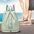 thumbnail image 4 of Soumake Backpack Gym Bag with Shoes Compartment Adjustable Shoulder Strap Zipper Closure Large Capacity Duffel Bag Portable Women Girl Outdoor Sports Travel Bag Sports Accessories, 4 of 8