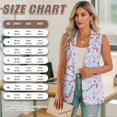 thumbnail image 7 of Uorisanigo Candy Cane Print Women's Sleeveless Blazers Size 3XL V Neck Womens Waistcoat Vest Open Front Loose Vest Top Dressy Outerwear, 7 of 7