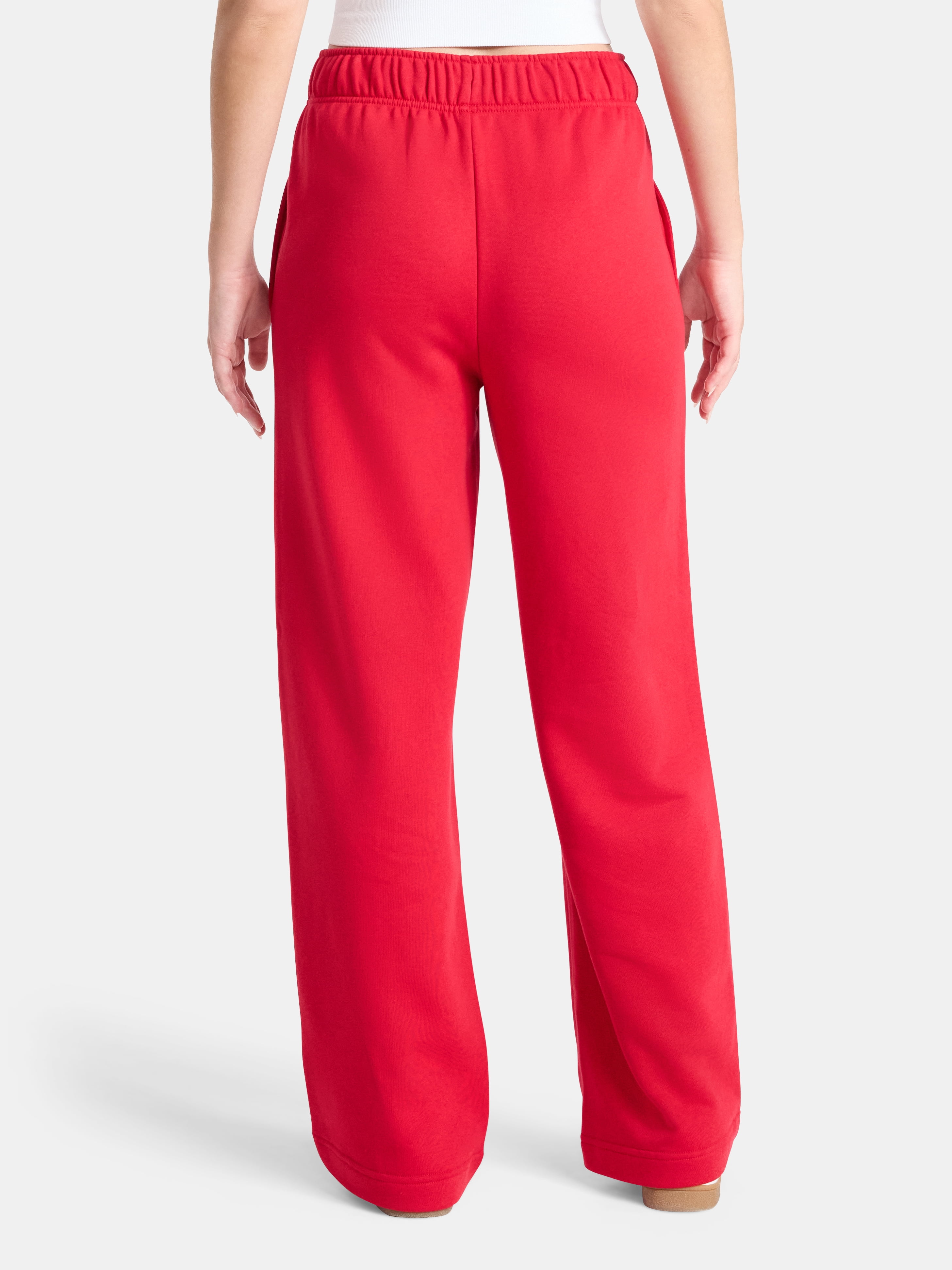 No Boundaries Soft Fleece Wide Leg Pants, 30” Inseam, 1 or 2-Pack, Women’s XXS-4X
