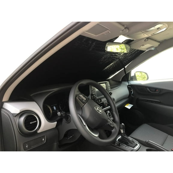 HeatShield, The Original Windshield Sun Shade, Custom-Fit for Hyundai Kona SUV w/o Sensor 2018, Silver Series