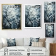 thumbnail image 4 of Designart "White Blue Tree Leaves" Landscape Trees Floater Framed Wall Art Print, 4 of 7