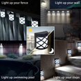 thumbnail image 3 of Luces solares para cerca, 4 paquetes de luces solares de pared, 6 luces LED solares impermeables para cubierta, decoración exterior para cerca, terraza, patio, escaleras, patio, entrada. (Blanco frío), 3 of 5