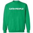 thumbnail image 2 of OXI Crewneck Sweatshirt - Cats>People, Basic Casual Sweatshirts for Men's and Women Fleece Sweatshirt Long Sleeve - Irish Green 3X-Large, 2 of 2