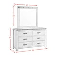 thumbnail image 7 of Picket House Furnishings Montauk 6-Drawer Wood Dresser & Mirror Set in Gray, 7 of 7