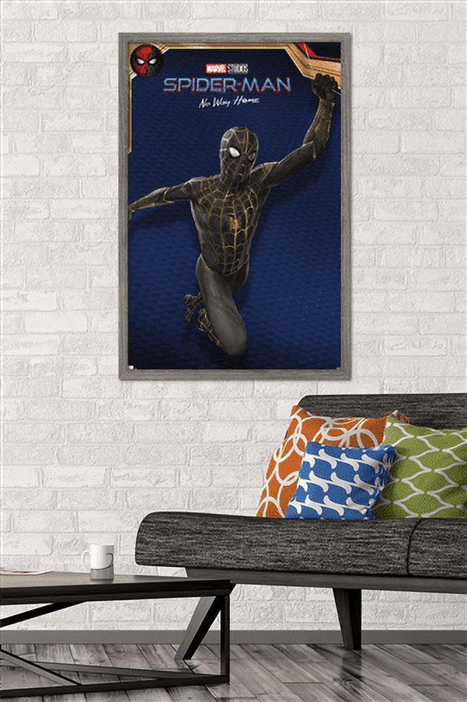 Marvel Spider-Man: No Way Home - Black Costume Wall Poster, 22.375" x 34", Framed