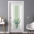 thumbnail image 3 of Non-Adhesive Static Cling Window Tint, Sage Green Eucalyptus Leaves Window Privacy Film Frosted, Farmhouse Stripe Botanical Insulated Windows Frosted Films for Living room, 35.4 x 78.7 Inches, 3 of 9