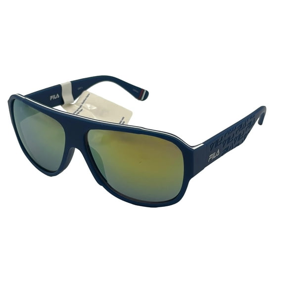 Fila Matte Matte Blue Mens Plastic Aviator Sunglass, Flash Lens SF9346 C03A