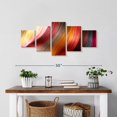 thumbnail image 2 of Elephant Stock Hair Wall Art - Horizontal Multi Panel Canvas - Living Room Wall Decor - Fashion And Beauty Multi Panel - Red And Orange Decor - 29" x 12", 2 of 4