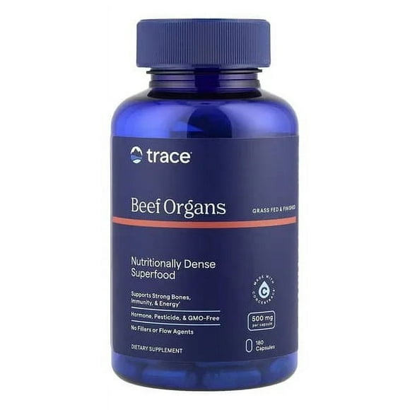TRACE MINERALS BEEF ORGANS HORMONAS 500MG 180 CAPSULAS