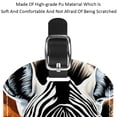 thumbnail image 4 of Square 2Pack PU Leather Zebra Cruise Luggage Tag with Privacy Cover and Name ID Tag for Travel Handbags Backpacks Luggage Tags, 4 of 6