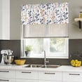 thumbnail image 4 of 2 Pack Valances for Window, Grey Orange Botanical Short Curtains for Kitchen Bedroom Living Room, Watercolor Spring Floral Summer Leaf Rod Pocket Small Window Treatment Valance Drapes 42 x 18 Inch, 4 of 8