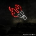 thumbnail image 4 of Glowneon Fire Badminton Neon Sign, Badminton Led Sign, Badminton Sign, Badminton Club Decor, 4 of 5