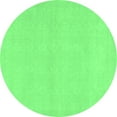 thumbnail image 1 of Ahgly Company Indoor Round Abstract Emerald Green Modern Area Rugs, 3' Round, 1 of 4