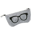 thumbnail image 2 of Glasses Pattern Felt Glasses Box Bags glasses bag Zipper Zipper Closure Eyewear Pouch Light Portable Glasses Protective Organizer, 2 of 4
