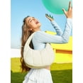 thumbnail image 2 of XINLANER Small Crescent Puffer Purse Shoulder Bag for Women Nylon Quilted Purses Bag Adjustable Shoulder Strap Puffy bag, 2 of 5