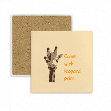 

African Tropical Animal Giraffe Coaster Cup Mat Mug Subplate Holder Insulation Stone