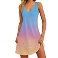 thumbnail image 2 of Neewe Robe Courte d'Été Classique Sans Manches à Bretelles, Ample et Décontractée, Taille Tunique, Dégradé, pour Femmes 2026, 2 of 6